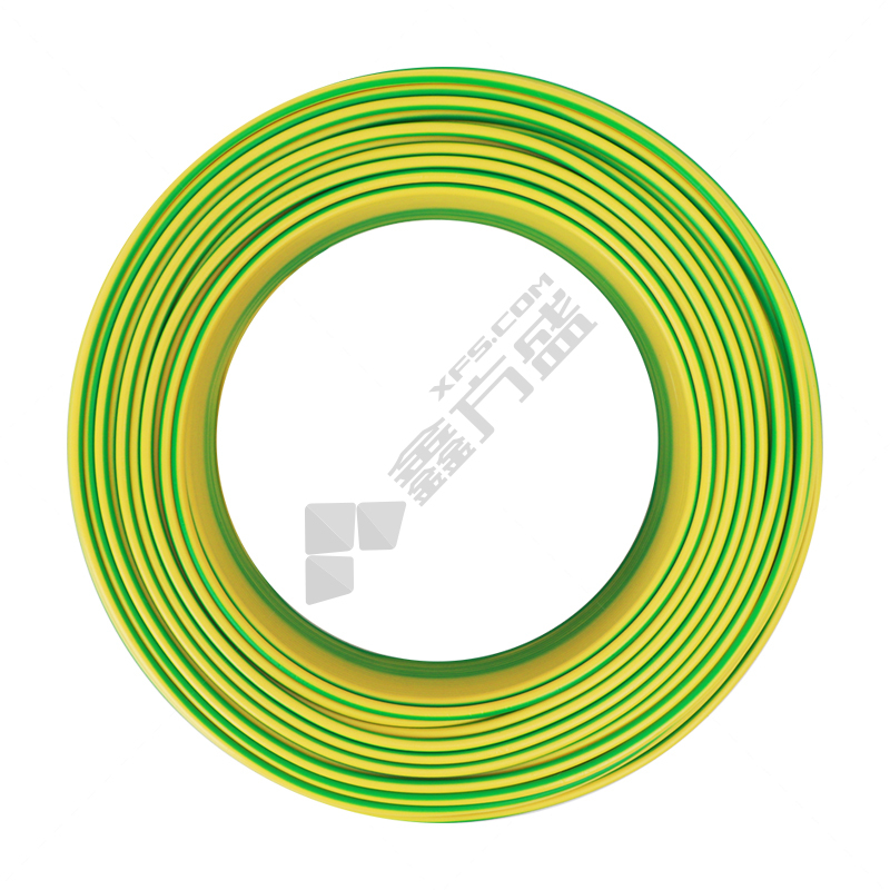 远东电缆 100米 低烟无卤阻燃A类耐火塑铜电线 WDZAN-BYJ 450/750V 1*50平方 黄绿色
