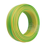 远东电缆 100米 低烟无卤阻燃B类耐火塑铜电线 WDZBN-BYJ 450/750V 1*4平方 黄绿色