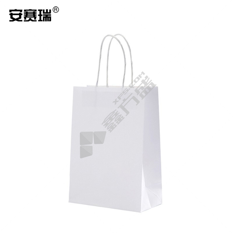 安赛瑞 手提牛皮纸袋 竖版 15*8*21cm 白色