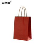 安赛瑞 手提牛皮纸袋 竖版 15*8*21cm 酒红色