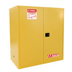 西斯贝尔 易燃液体安全储存柜油桶型双门手动 55Gal 207L 黄色 手动 一桶型WA810550 165x86x86cm