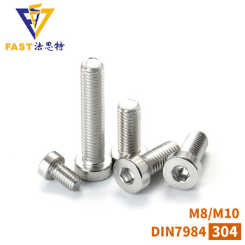 法思特 304梅花薄圆柱头机螺钉M10 洗白 DIN7984 M10 20mm