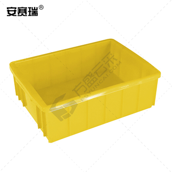 安赛瑞 5个装塑料周转箱零件盒 24559 230*170*75mm 黄色