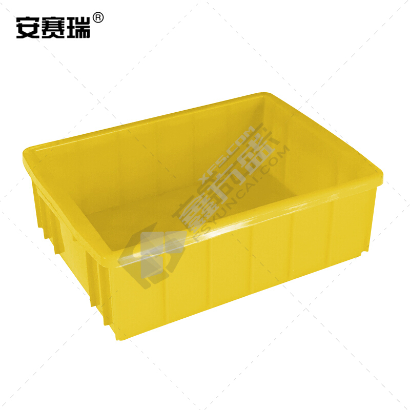 安赛瑞 5个装塑料周转箱零件盒 24559 230*170*75mm 黄色