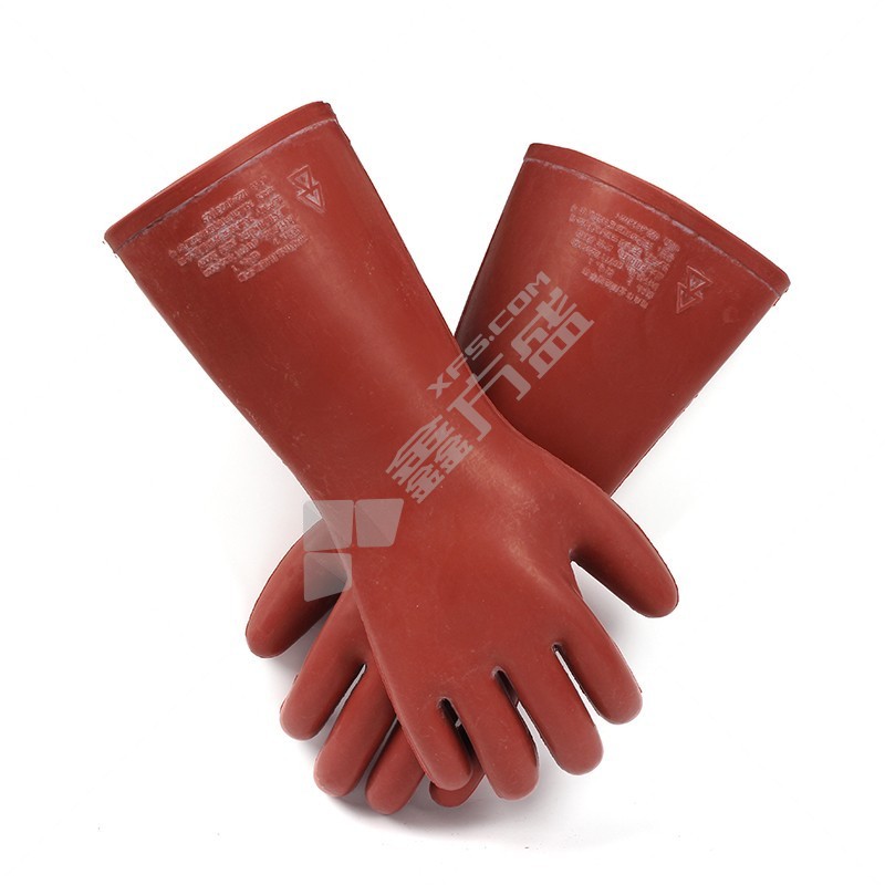 双安牌 干胶绝缘手套101 手型 1级-10KV 红棕色 36±1cm