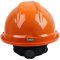 梅思安 ABS 带孔豪华型超爱戴安全帽 配D型下颌带 10195482 V型 透气型 橙色