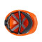 梅思安 ABS一指键标准型安全帽 配尼龙针织 D型下颌带 10146532 V型 橙色