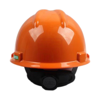 梅思安 ABS一指键标准型安全帽 配国标C型下颌带 10146520 V型 橙色
