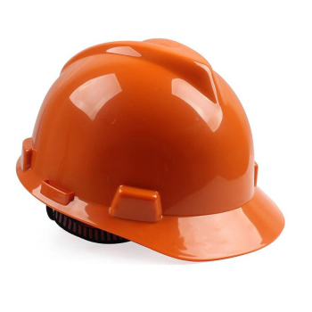 梅思安 PE一指键标准型安全帽 配涤纶 D型下颌带 10146472 V型 橙色