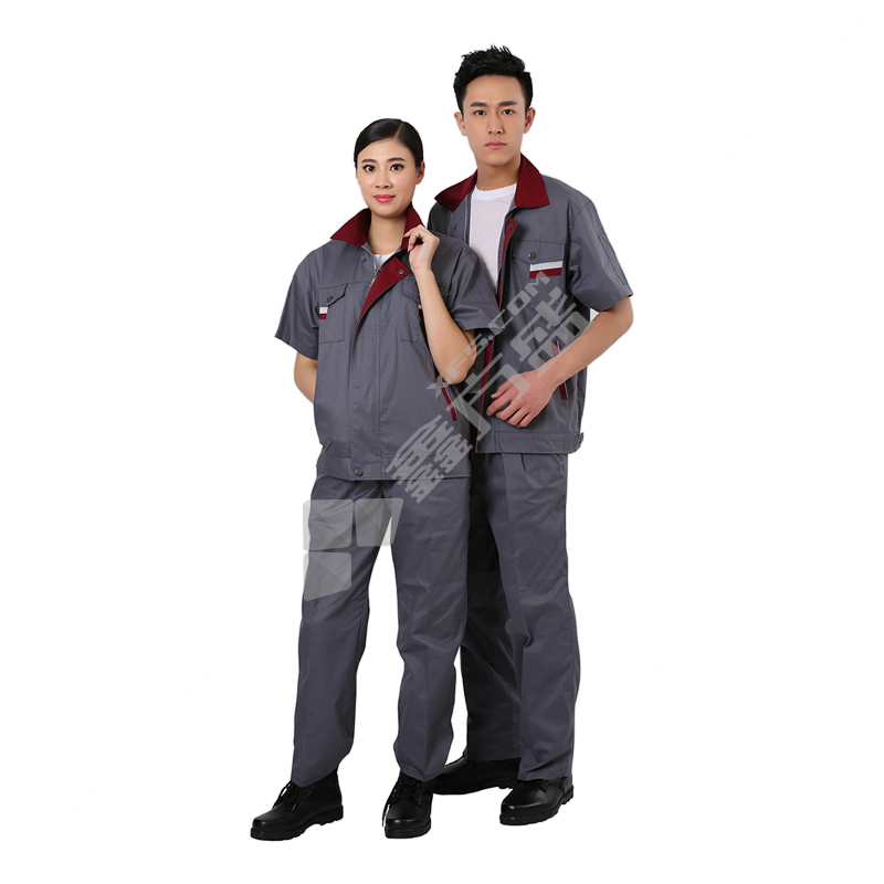 衣路千秋 GZ-114 夏季漂棉细斜纹工作服 GZ-114 XXL 铁灰色