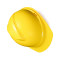 梅思安 带孔豪华型一指键ABS安全帽 10146684 V型 透气型 黄色