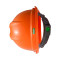 梅思安 带孔豪华型一指键ABS安全帽 10146685 V型 透气型 橙色