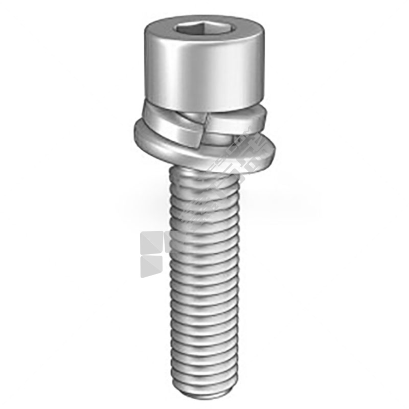 法思特 GB70.1平弹垫组合 304内六角圆柱头机螺钉平弹垫组合 洗白M8 M8 14mm