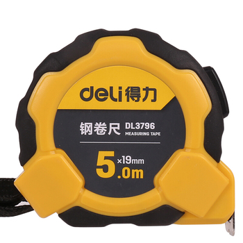 得力 橡塑钢卷尺 5m*19mm DL3796