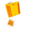 黄色塑料道钉95mm*95mm*20mm 双面普亮红橙反光片 95*95*20mm