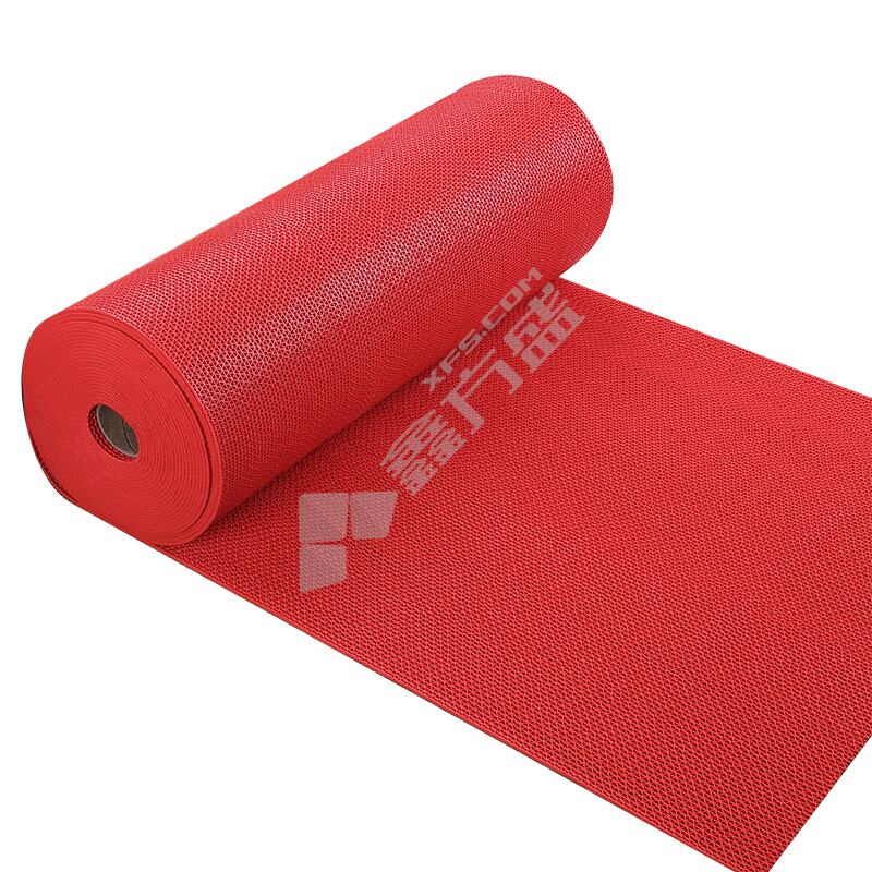 镂空疏水防滑垫 S型 0.9米宽*15米长*4.5mm 红色