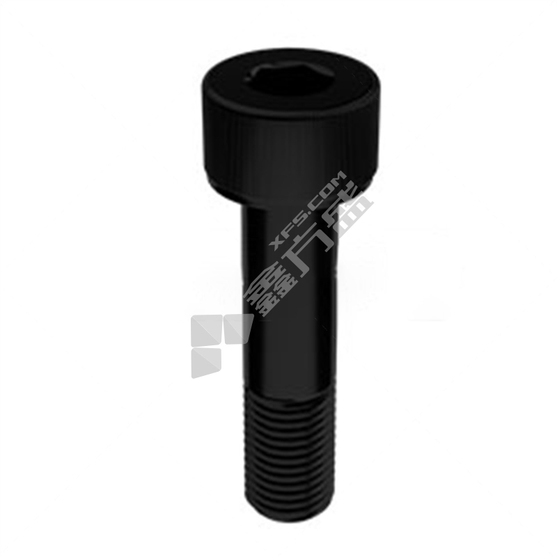吉祥F1 DIN912 40CR 12.9级内六角滚花螺栓 发黑 半牙 M12 M12 200mm
