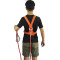安惠 三点式区域限制丙纶安全带 双背 区域限制 编织绳单绳大钩2米桔红色
