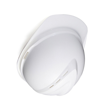 梅思安 PE带孔豪华型一指键安全帽 配涤纶针织D型下颌带 10146623 V型 透气型 白色