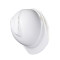 梅思安 PE带孔豪华型一指键安全帽 配涤纶针织D型下颌带 10146623 V型 透气型 白色