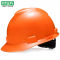 梅思安 PE标准型超爱戴安全帽 配C型下颌带 10195598 V型 橙色