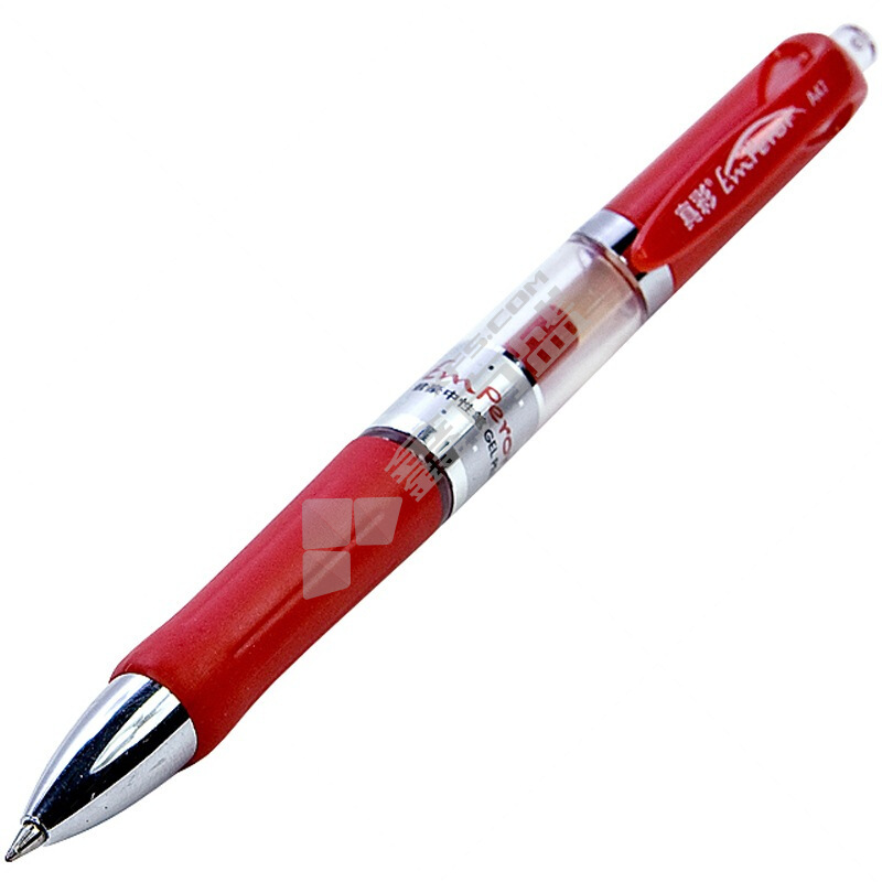 真彩 A47 按键签字笔红色 A47 红色 0.5mm 透明