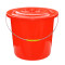 红色塑料水桶 圆桶 带盖 带提手 15L 红色/蓝色随机 38号桶