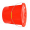 红色塑料水桶 圆桶 带盖 带提手 42号桶 23L 红色