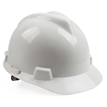 梅思安 ABS无孔豪华型一指键安全帽 配涤纶针织吸汗带 10156066 V型 透气型 白色