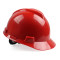 梅思安 ABS无孔豪华型一指键安全帽 配涤纶针织吸汗带 10156069 V型 透气型 红色