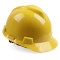 梅思安 ABS无孔豪华型超爱戴安全帽 配尼龙灰针织吸汗带 10195541 V型 黄色