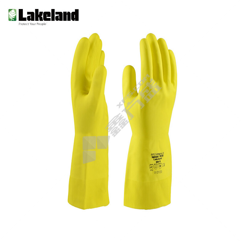 雷克兰 ER18F 橡胶高性能防化手套 11码 黄色 天然橡胶
