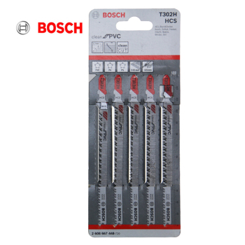 博世 BOSCH 曲线锯锯条 T302H 5支/盒 132mm 2.3mm T302H PVC塑料专用 5支/盒（2608667448） 2608667448