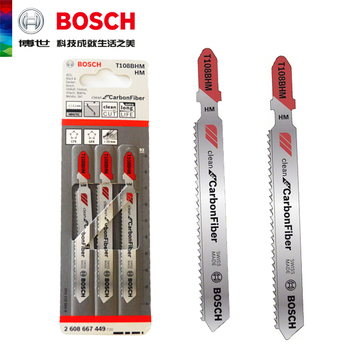 博世 BOSCH 曲线锯锯条 T108BHM 3支/盒 92mm 2.2mm T108BHM 碳纤维材料专用 3支/盒（2608667449） 2608667449