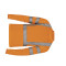 代尔塔 荧光长袖T恤 404017 L 橙色
