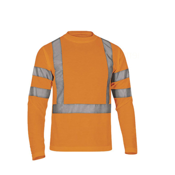代尔塔 荧光长袖T恤 404017 XXL 橙色
