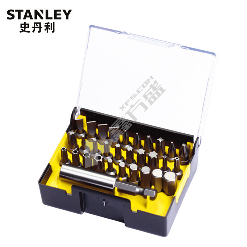 史丹利 Stanley 6.3mm系列旋具头和磁性接杆组套 31件 A63-411-23