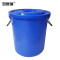 安赛瑞 大号塑料圆桶 24376 50L 蓝色 有盖