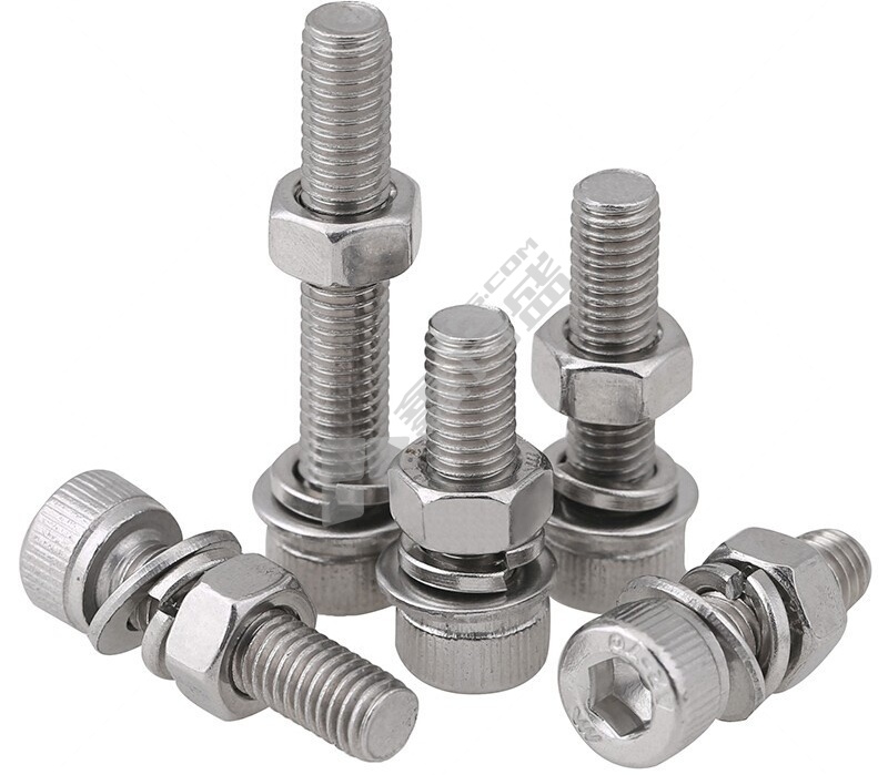 高岛 304内六角圆柱头机螺钉平弹垫组合 滚花M8系列 M8 25mm