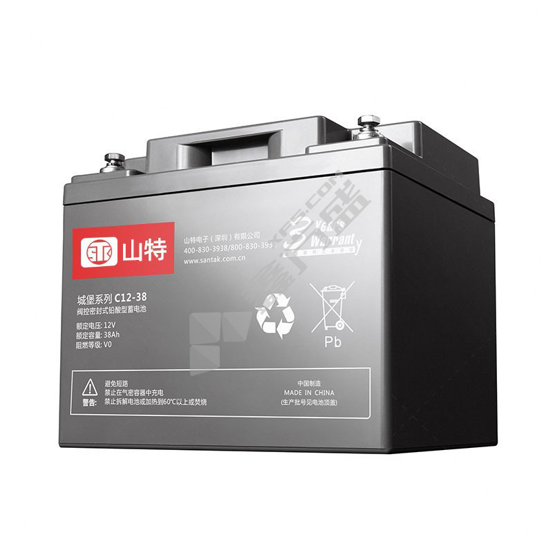 山特 UPS电源电池C12-38 C12-38 12V 38AH