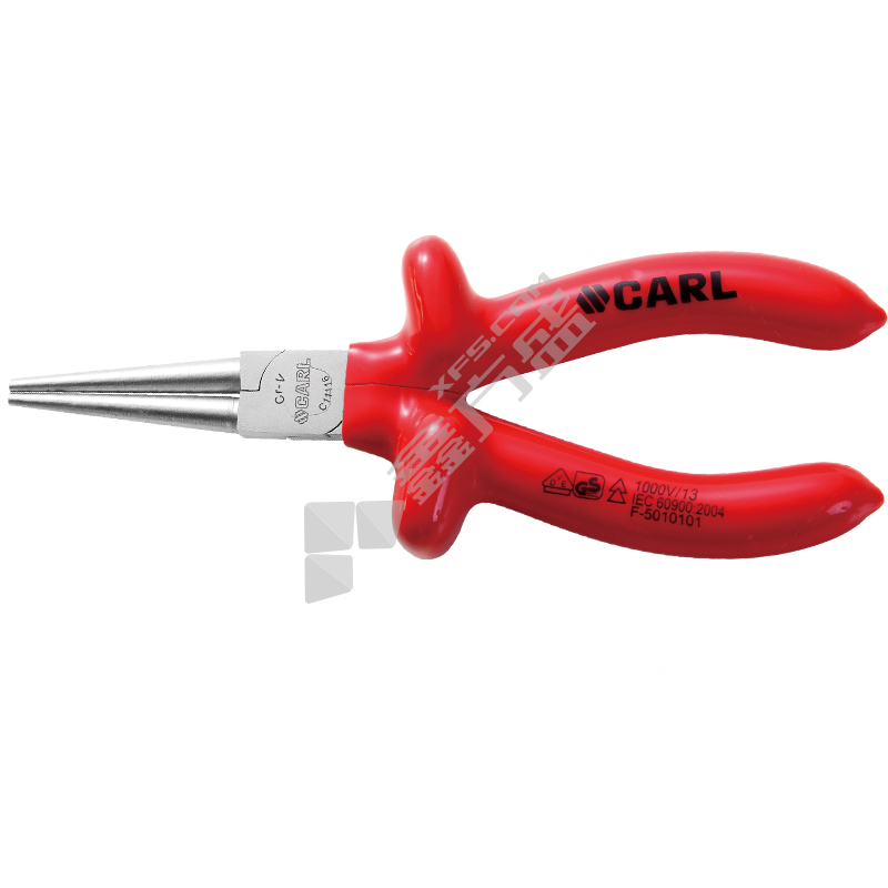 卡尔/KAER 航空级浸塑柄绝缘圆嘴钳 6" C11116