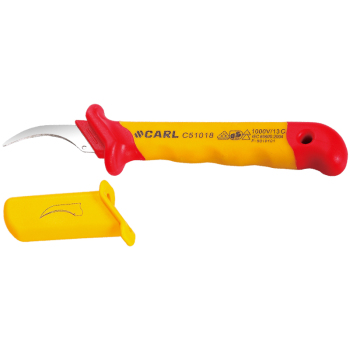 卡尔/KAER 镰刀型双色注塑绝缘电缆刀 （镰刀型）50*180mm C51018