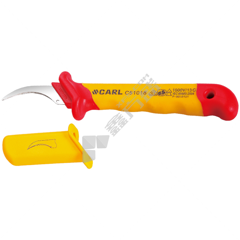 卡尔/KAER 镰刀型双色注塑绝缘电缆刀 （镰刀型）50*180mm C51018