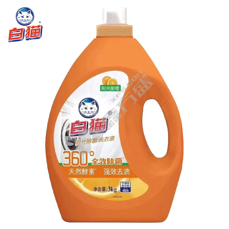 白猫 阳光除菌洗衣液 3kg 甜橙