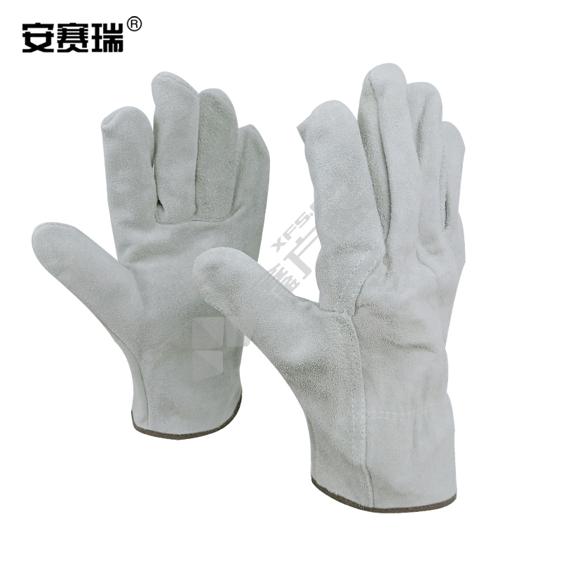 安赛瑞 28700 短款牛皮手套 均码 26cm 灰色 28700
