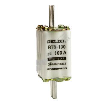 德力西DELIXI 熔断器体RT0-100型380V RT0-100  体  80A 380V