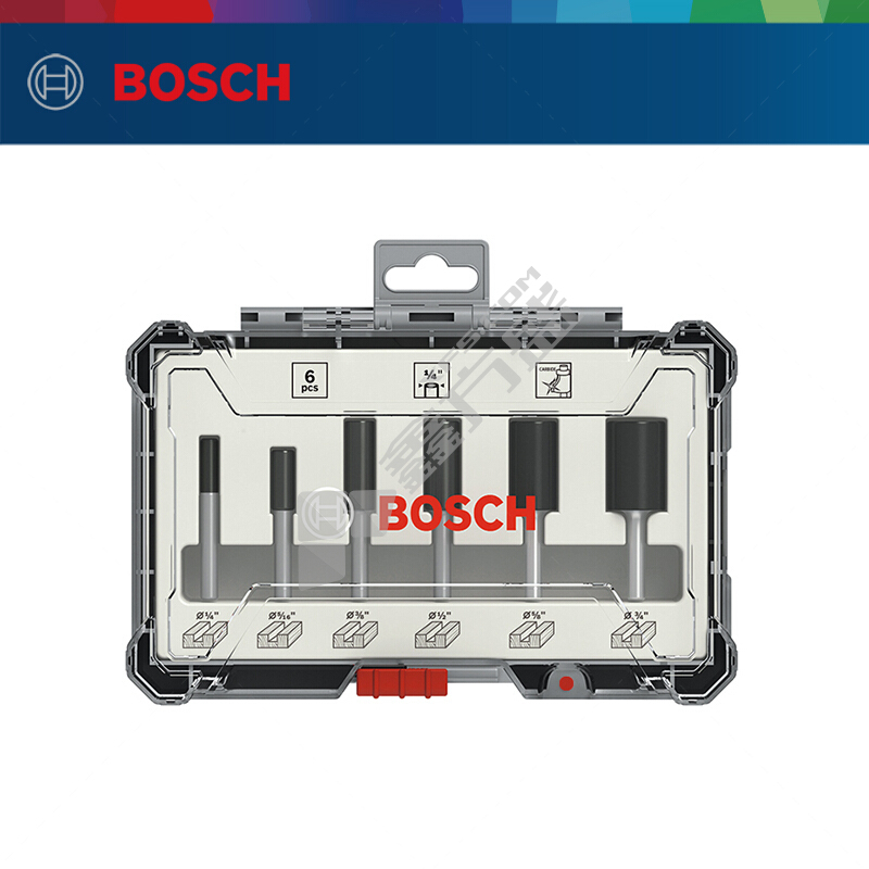 博世BOSCH 木工铣刀 6件直刀套装柄 木工铣刀6件直刀套装柄 2607017467