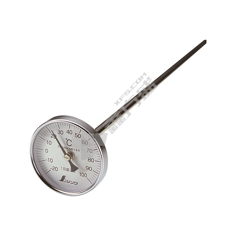 亲和测定 温度计 V-3圆T字型-20～100℃φ6×90cm 72611