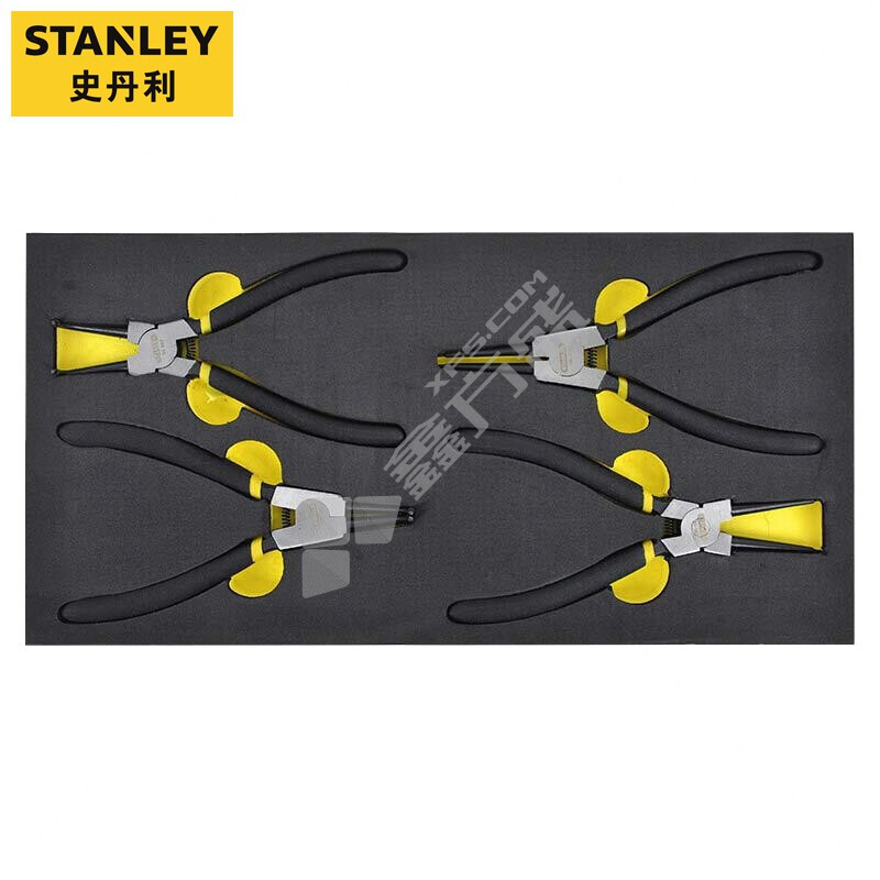 史丹利 Stanley 4件卡簧钳EVA工具托组套 4件 90-069-23