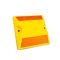 黄色包芯塑料道钉 双面普亮白橙反光片 100*100*20mm